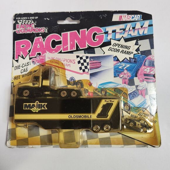1992 Racing Team Transporter  #1 Rick Mast W Mini Stock Car - Picture 1 of 5